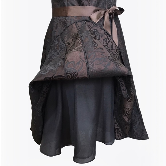 Liancarlo Couture Neiman Marcus 100% Silk Strapless Dress 10/12 - Picture 9 of 17